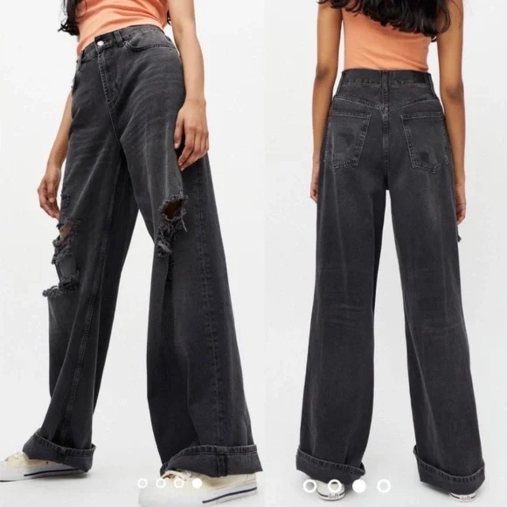 Urban Outfitters Washed Black BDG Skater Baggy Jean